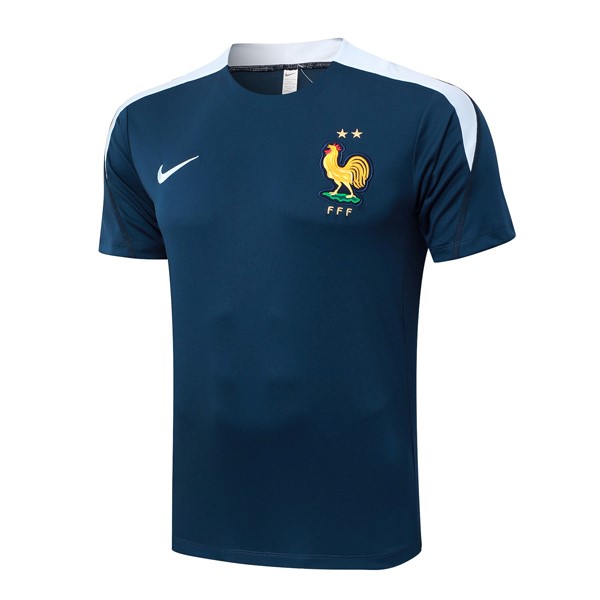 Camiseta Entrenamiento Francia 2024 2025 Azul Blanco